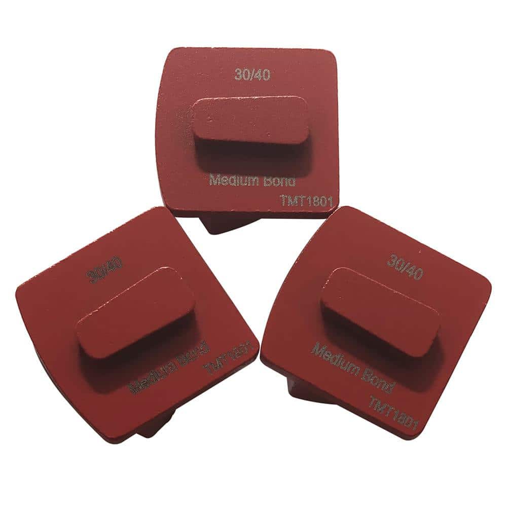 EDiamondTools Medium Bond #30/40 Grinding Discs for Husqvarna PG Floor Grinder 2 Segments Discs for Efficient Concrete Grinding (2)