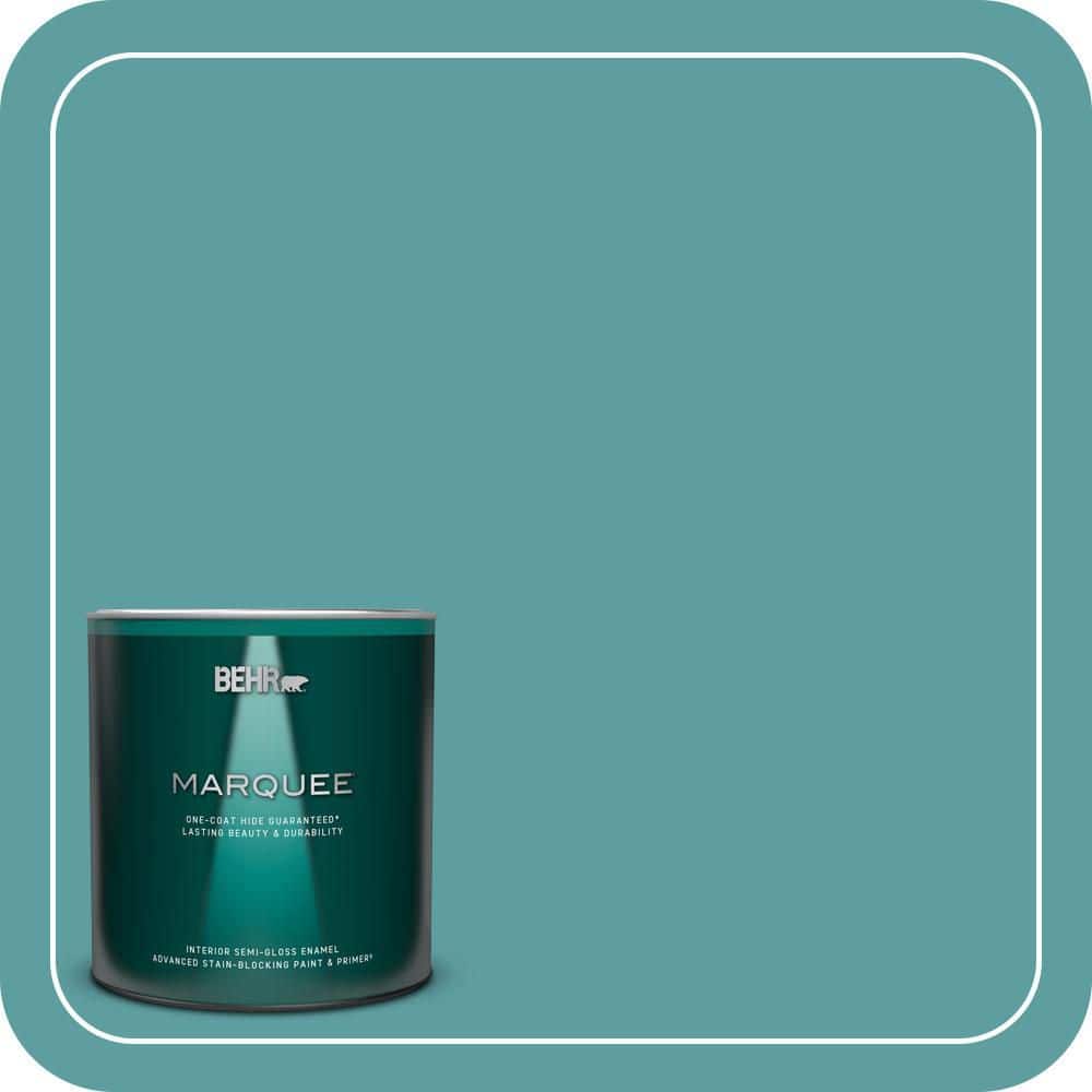 BEHR MARQUEE 1 qt. #PPU13-05 Bali Bliss Semi-Gloss Enamel Interior Paint & Primer