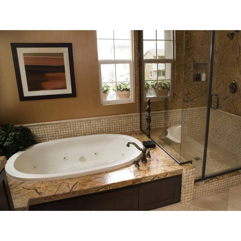Hydro Systems Studio Dual Oval 66 in. Acrylic Oval Drop-in Air Bath Bathtub in White (2)