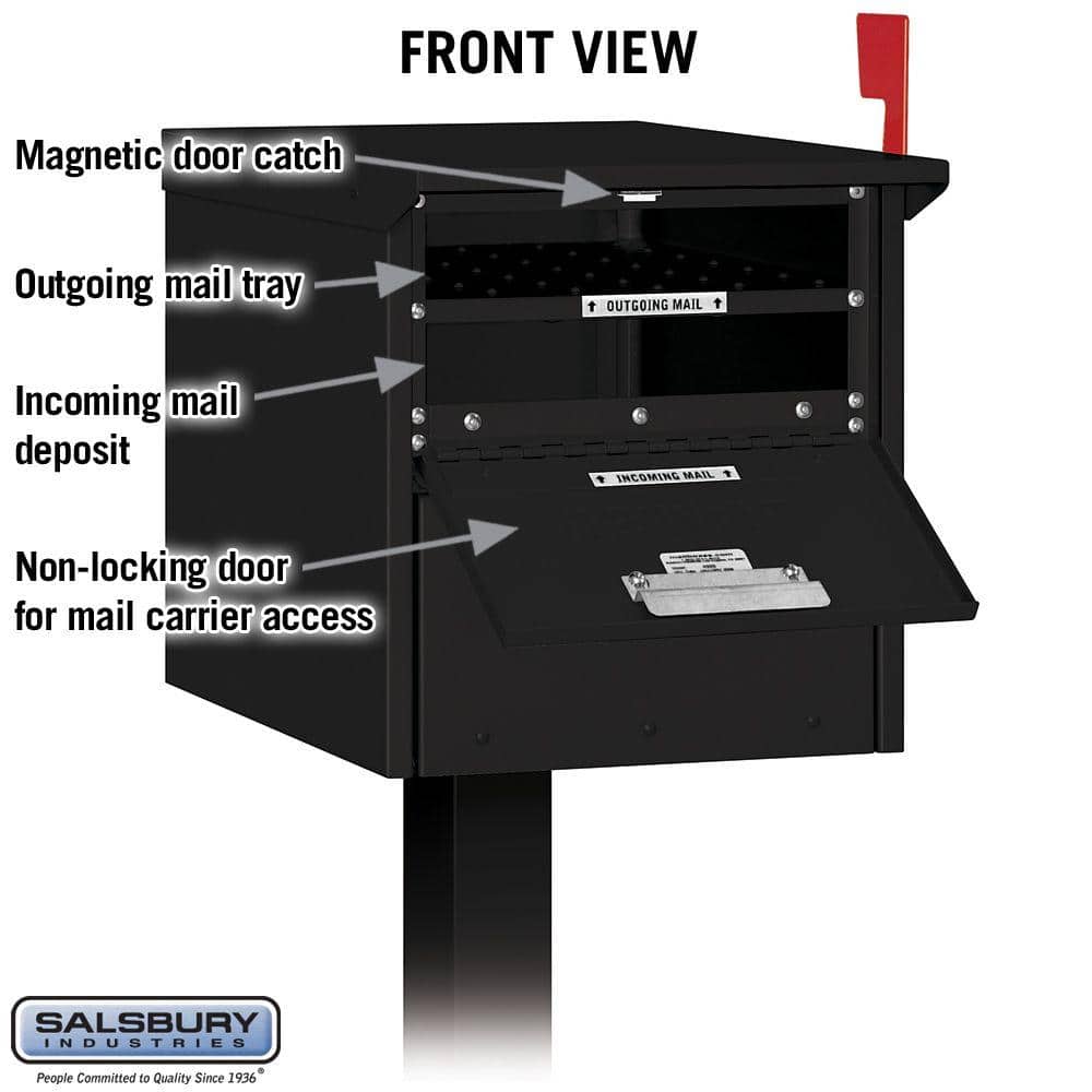 Salsbury Industries Post-Mount Roadside Mailbox (2)