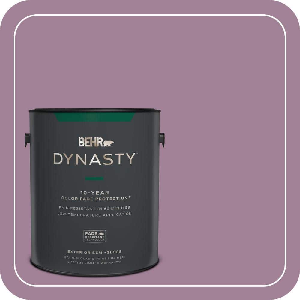 BEHR DYNASTY 1 gal. #PMD-82 Violet Bouquet Semi-Gloss Enamel Exterior Stain-Blocking Paint & Primer