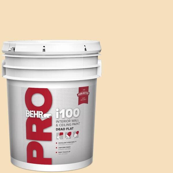 BEHR PRO 5 gal. #320E-2 Cracked Wheat Dead Flat Interior Paint (2)