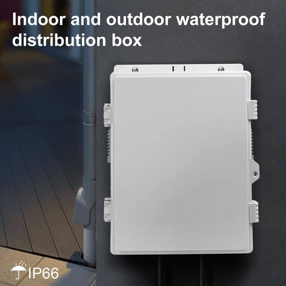 Yichuhaoxi Electrical Junction Box 5.6 x 9.2 x 13 ABS White with Internal Mounting Panel and Hinged Cover (3)