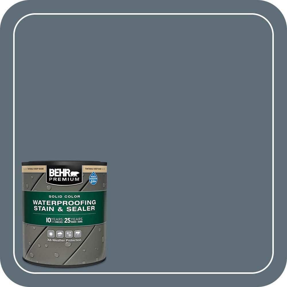 BEHR PREMIUM 1 qt. #N480-6 NYPD Solid Color Waterproofing Exterior Wood Stain and Sealer (1)