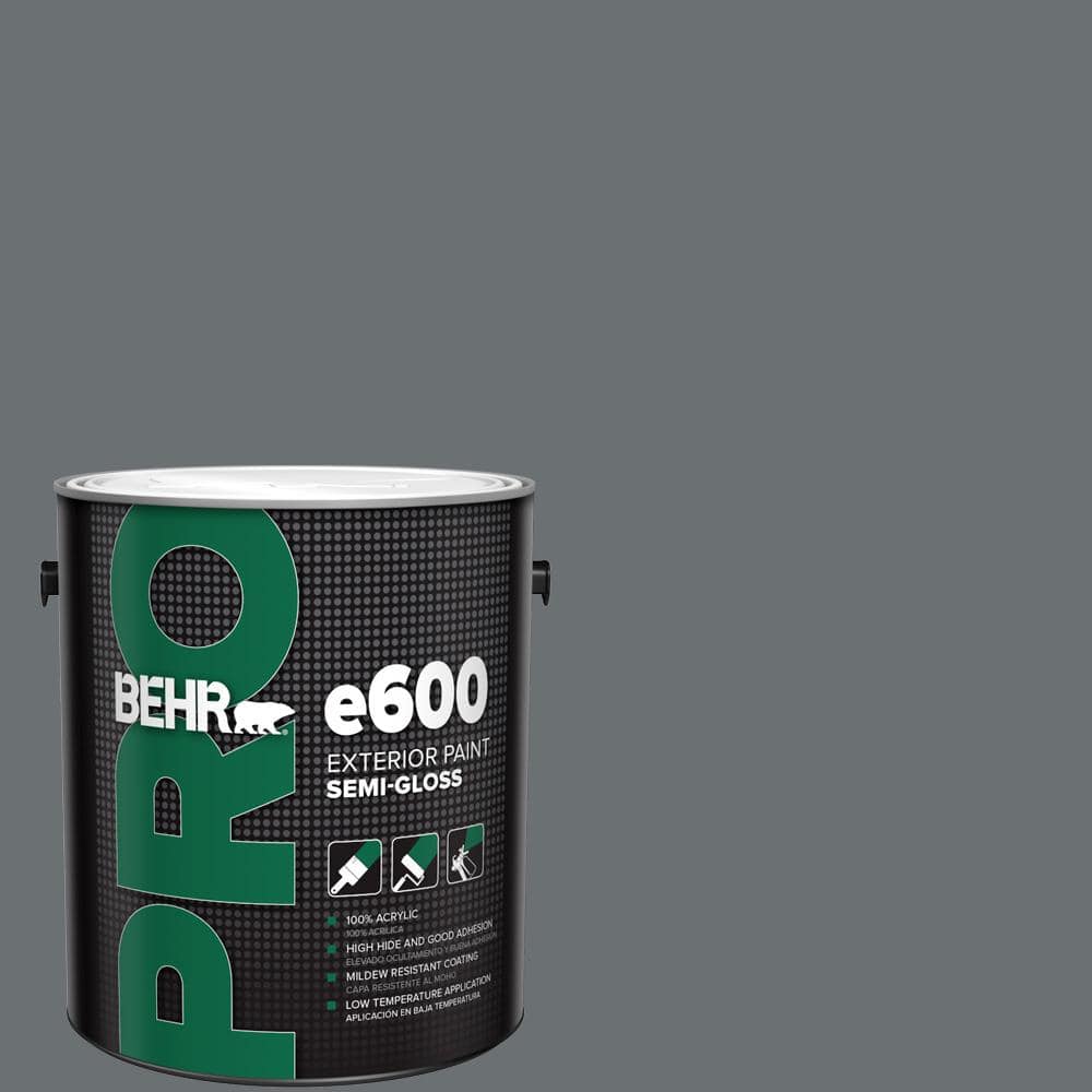 BEHR PRO 1 gal. #QE-61 Rich Pewter Semi-Gloss Exterior Paint