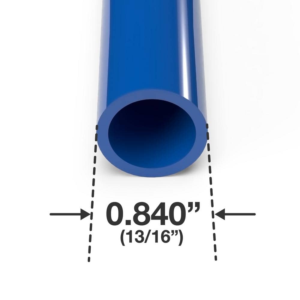 Formufit 1/2 in. x 5 ft. Furniture Grade Schedule 40 PVC Pipe in Blue (2-Pack) (3)