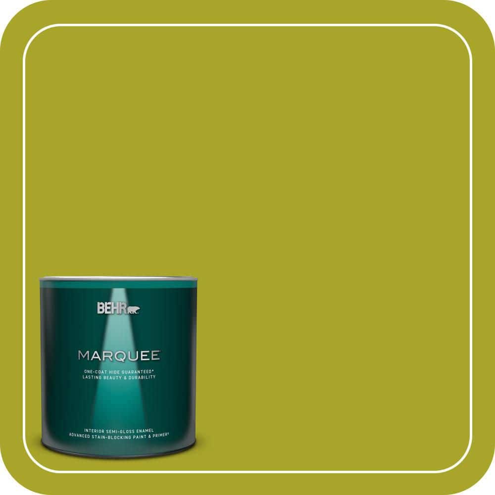 BEHR MARQUEE 1 qt. #P340-7 Venom Semi-Gloss Enamel Interior Paint & Primer (1)