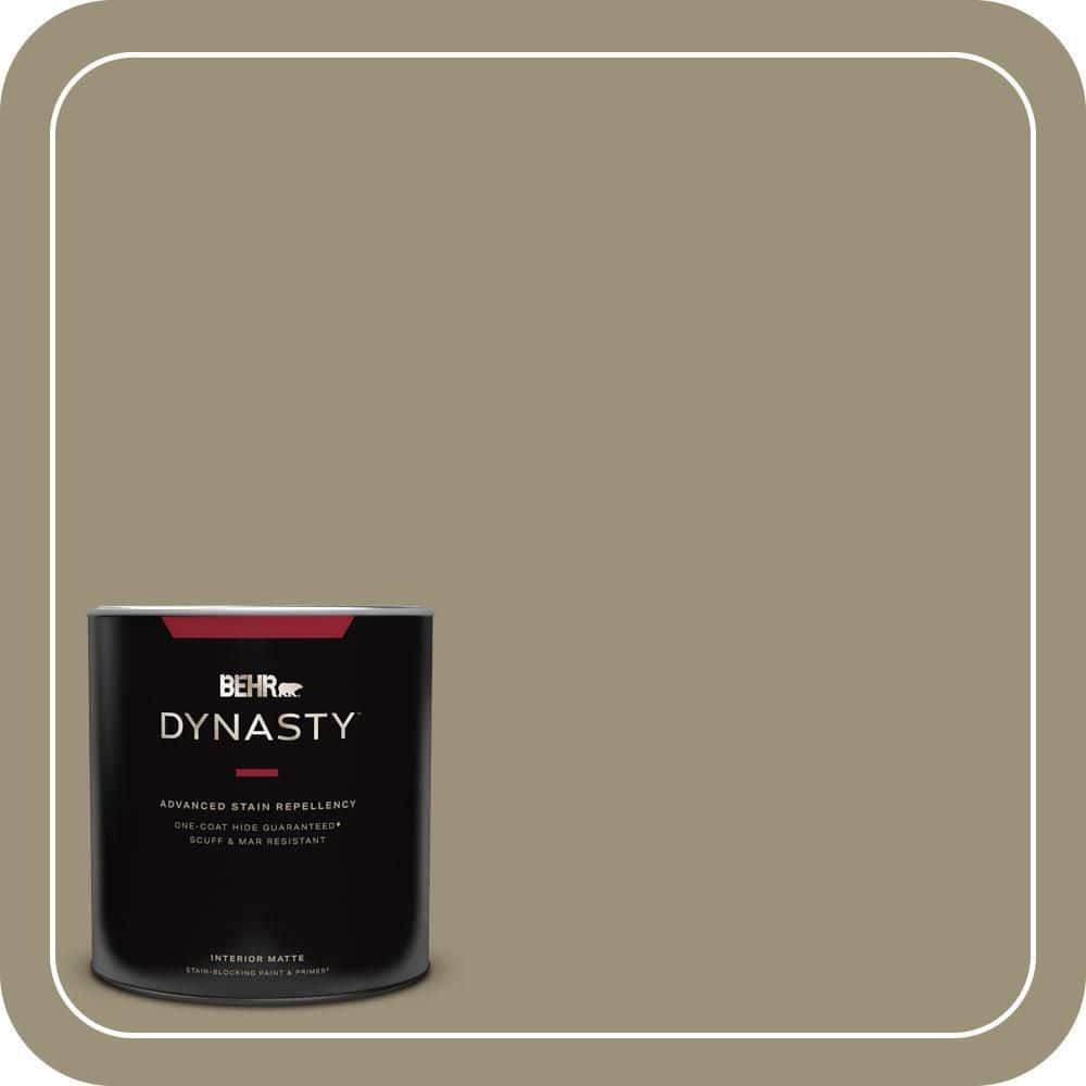 BEHR DYNASTY 1 qt. #N340-5 Grassy Savannah One-Coat Hide Matte Interior Stain-Blocking Paint and Primer