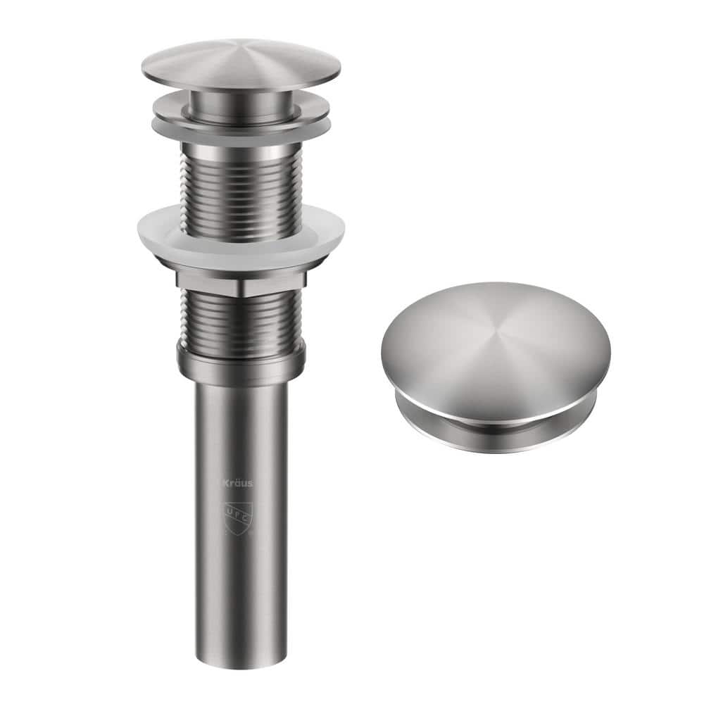 KRAUS Pop-Up Drain for Bathroom Sinkwithout Overflowin Spot-Free Stainless Steel (1)
