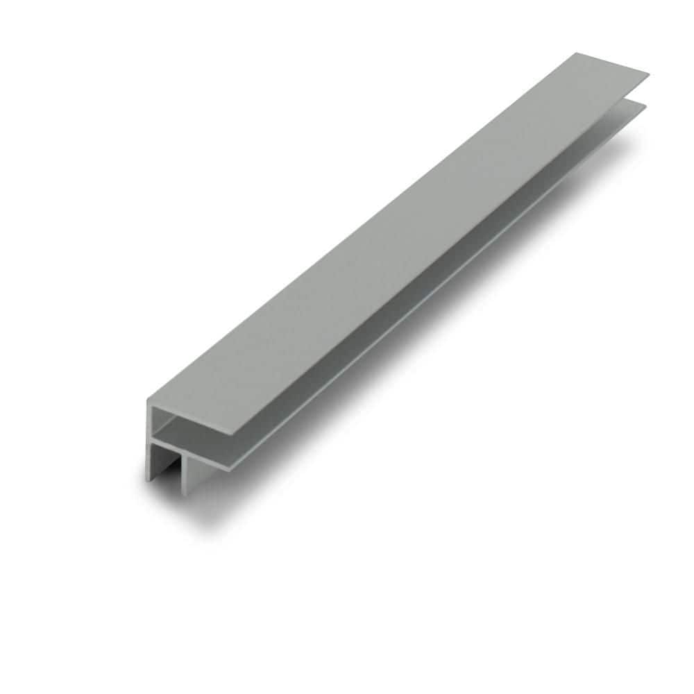 Outwater 3-Pack 0.74 in. D x 0.74 in. W x 48 in. L Finished Clear Anodized Satin Aluminum Corner Moulding Fits 1/4 in. Boards (1)