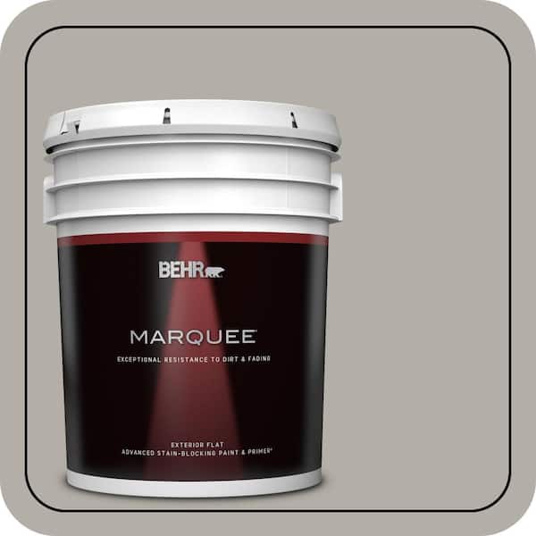BEHR MARQUEE 5 gal. #T17-09 Laid Back Gray Flat Exterior Paint & Primer (2)