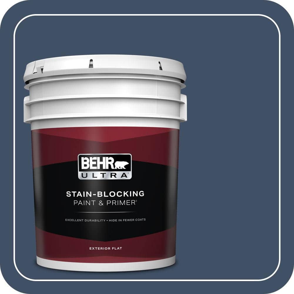 BEHR ULTRA 5 gal. #580F-7 December Eve Flat Exterior Paint & Primer