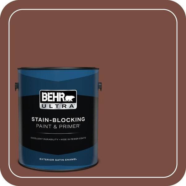 BEHR PREMIUM PLUS #200F-7 Wine Barrel Enamel Low Odor & Primer (3)