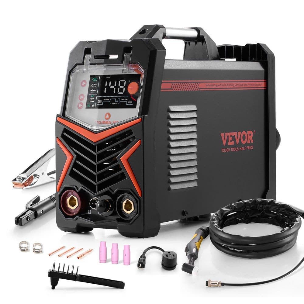 VEVOR 3 in 1 TIG/Stick/Clean Welder 205 Amp Digital Arc Welding Machine 110/220-Volt AC Electric Dual Engine Power Mig Welder (1)