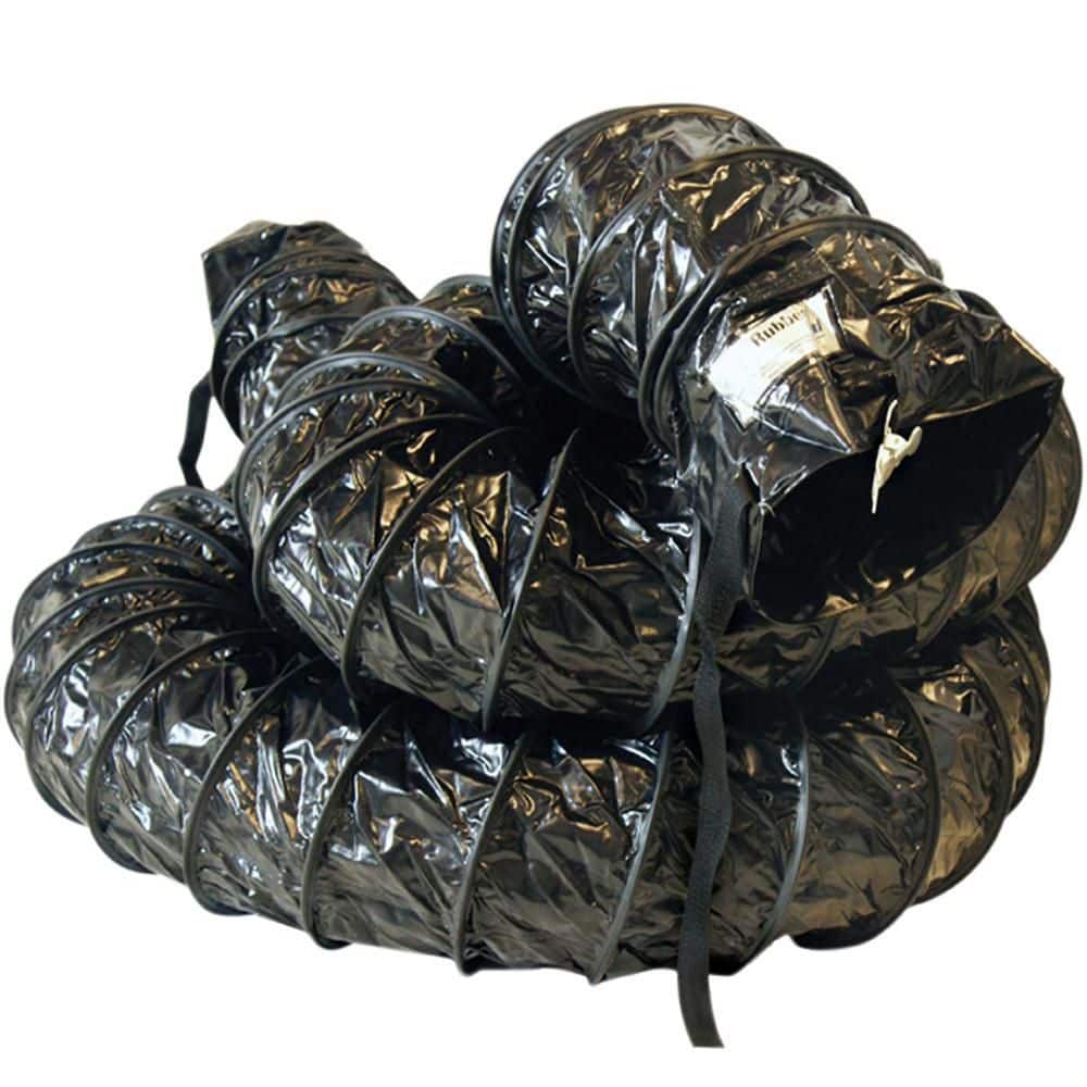 Rubber-Cal D 25 ft. Coil Flexible Ducting Air Ventilator Black (4)