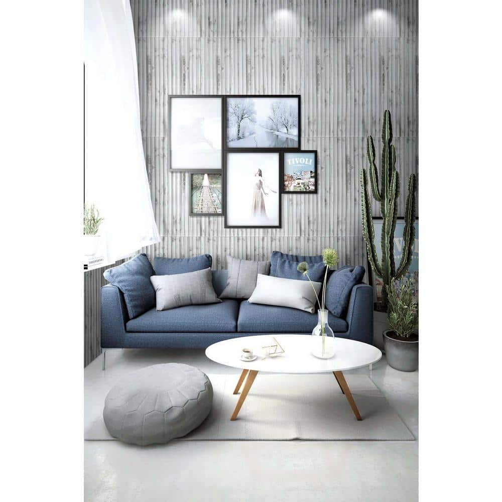 Dundee Deco Falkirk Jura II 1/3 in. 28 in. 28 in. Peel and Stick Bamboo PE Foam Decorative Wall Paneling (2)