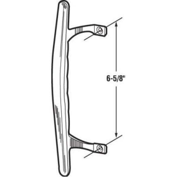 Prime-Line 6-5/8 in. White Painted Diecast Sliding Patio Door Pull Handle (2)