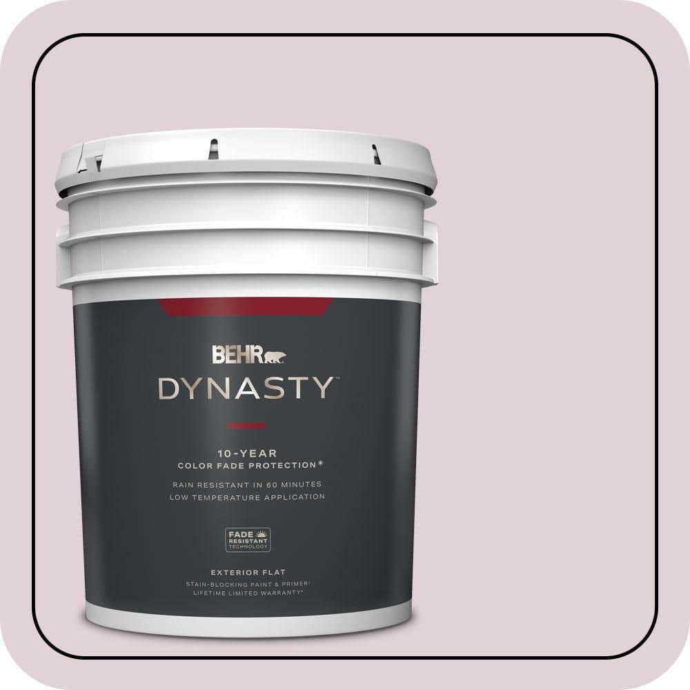 BEHR DYNASTY 5 gal. #T15-7 Secret Blush Flat Exterior Stain-Blocking Paint & Primer