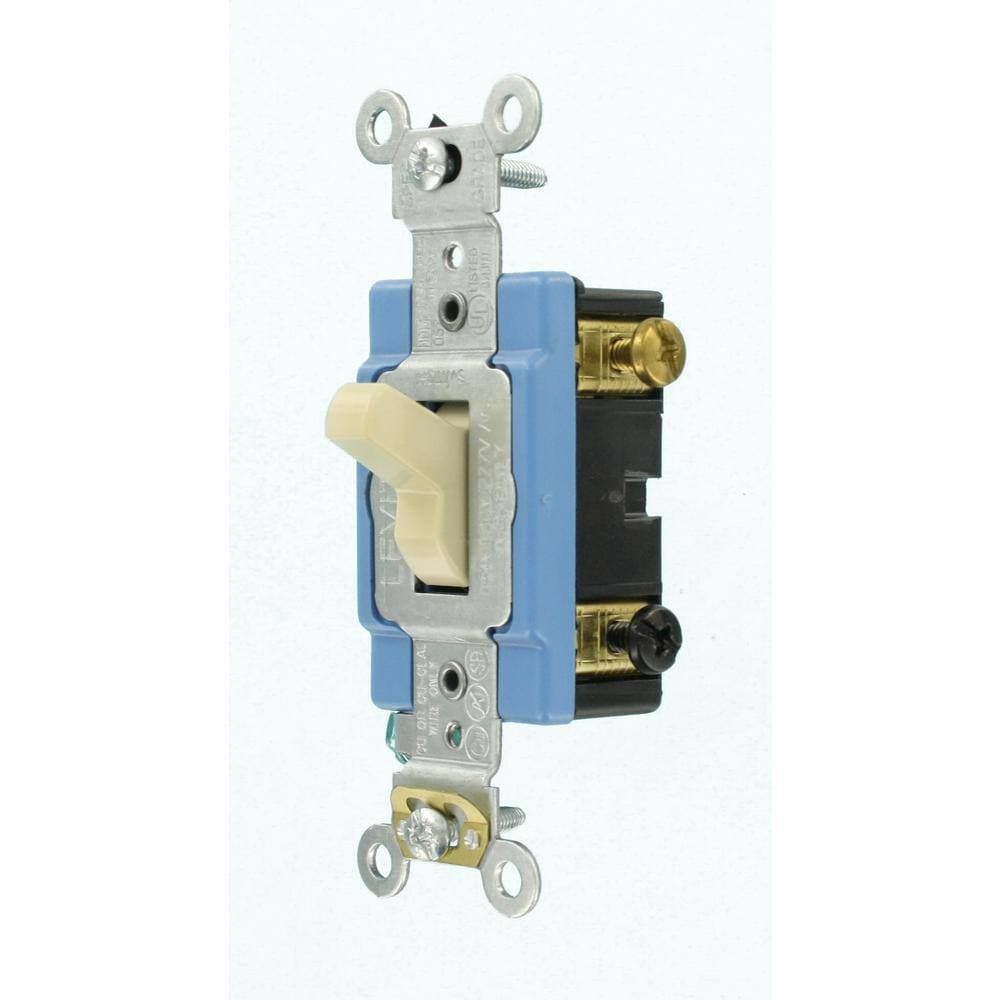 Leviton Amp Industrial Grade Heavy Duty 3-Way Lighted Handle Toggle Switch (3)