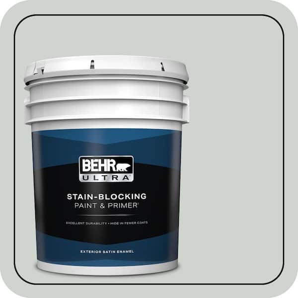 BEHR ULTRA 5 gal. #PPU12-11 Salt Glaze Satin Enamel Exterior Paint & Primer (2)