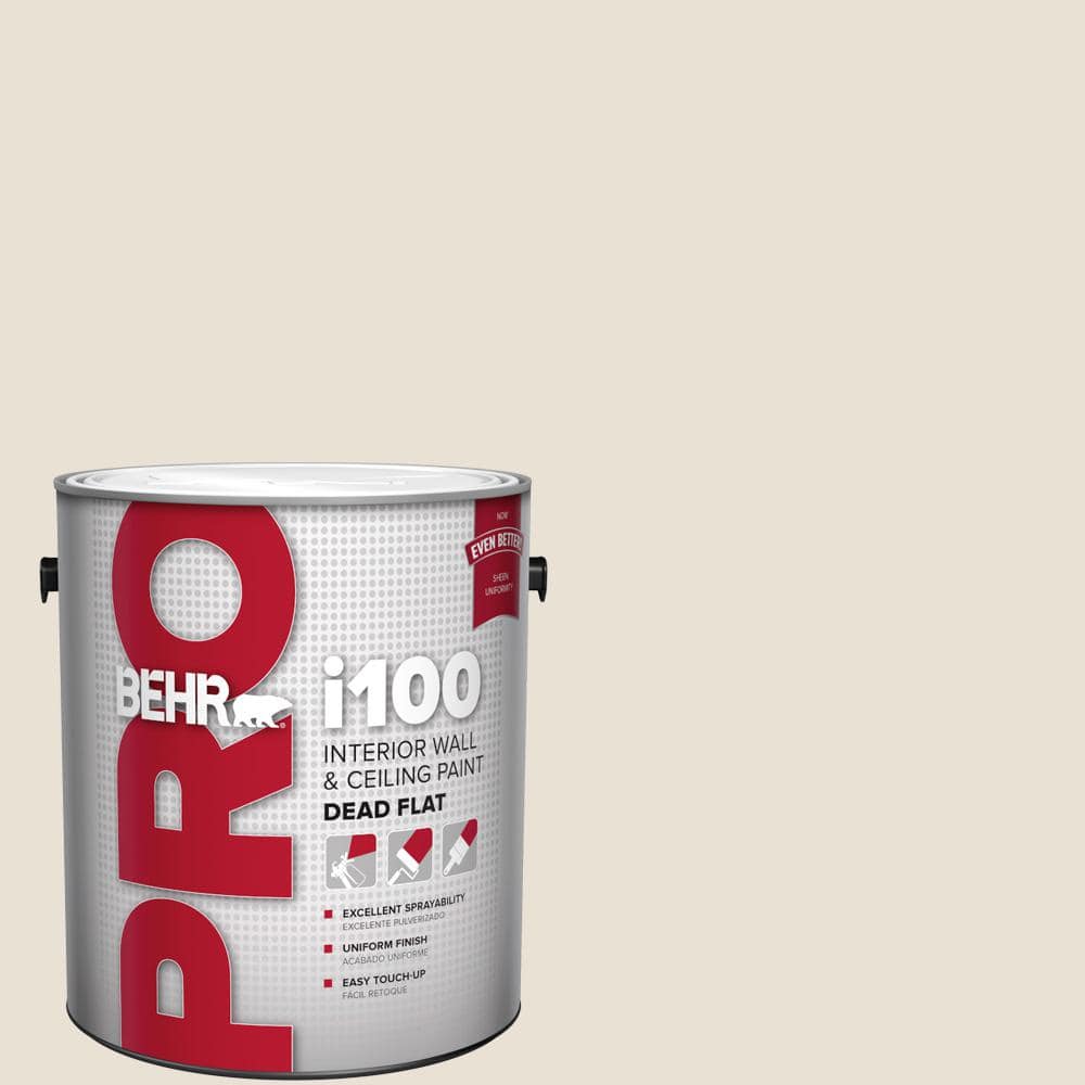 BEHR PRO 1 gal. #730C-1 White Clay Dead Flat Interior Paint