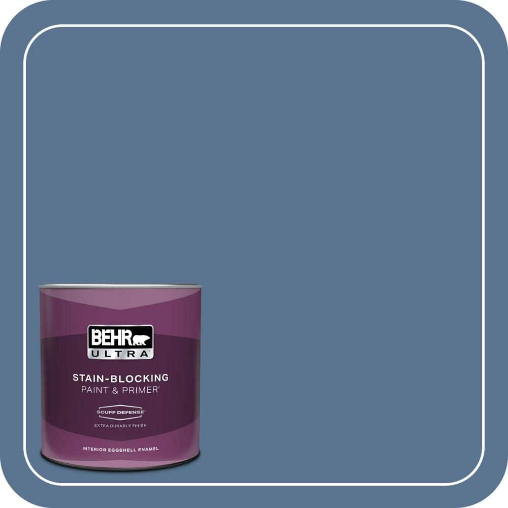 BEHR ULTRA 1 qt. #PPU14-18 Laguna Blue Extra Durable Eggshell Enamel Interior Paint & Primer