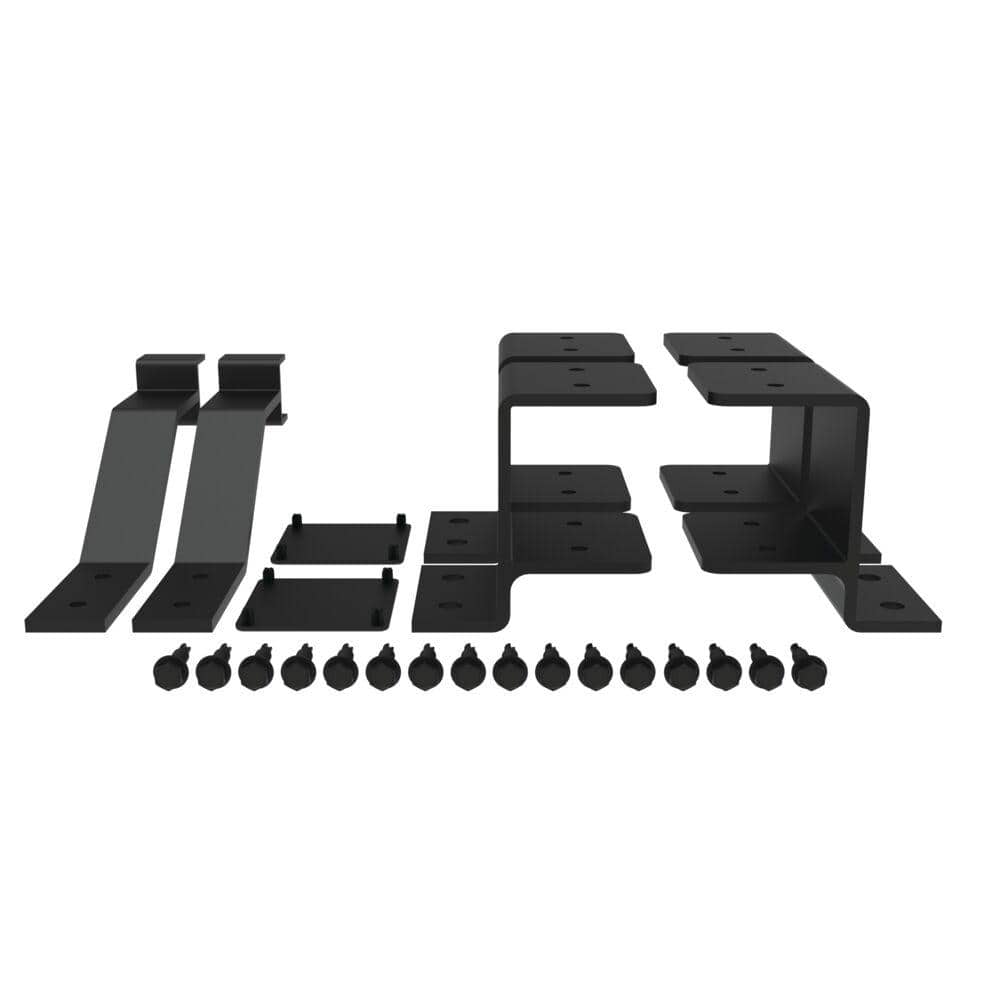 Barrette Outdoor Living VersaRail Matte Black Aluminum Fascia Mount Juliette Bracket Kit (1)