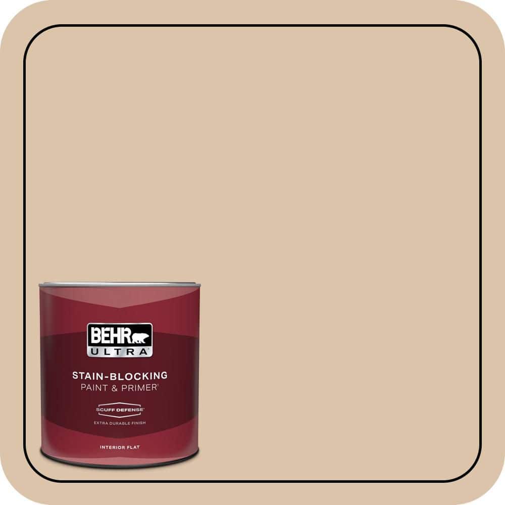 BEHR ULTRA 1 qt. #PPU4-08 Plateau Extra Durable Flat Interior Paint & Primer (1)