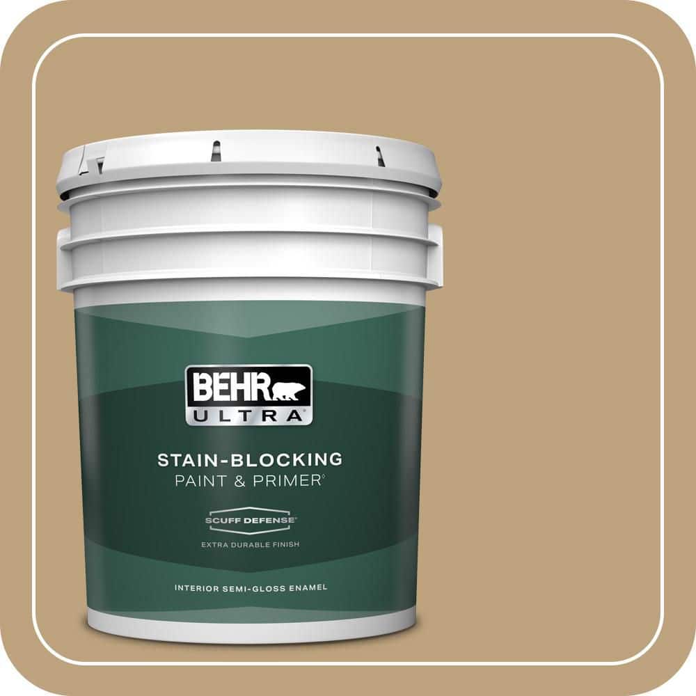 BEHR ULTRA 5 gal. #T13-4 Golden Age Extra Durable Semi-Gloss Enamel Interior Paint & Primer