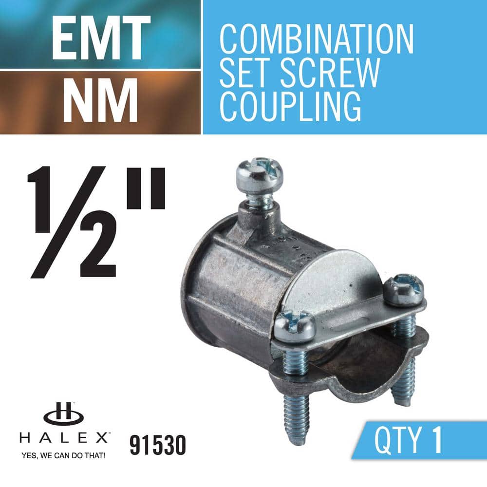 Halex 1/2 in. Standard Fitting Electrical Metallic Tube (EMT) Combination Coupling (4)