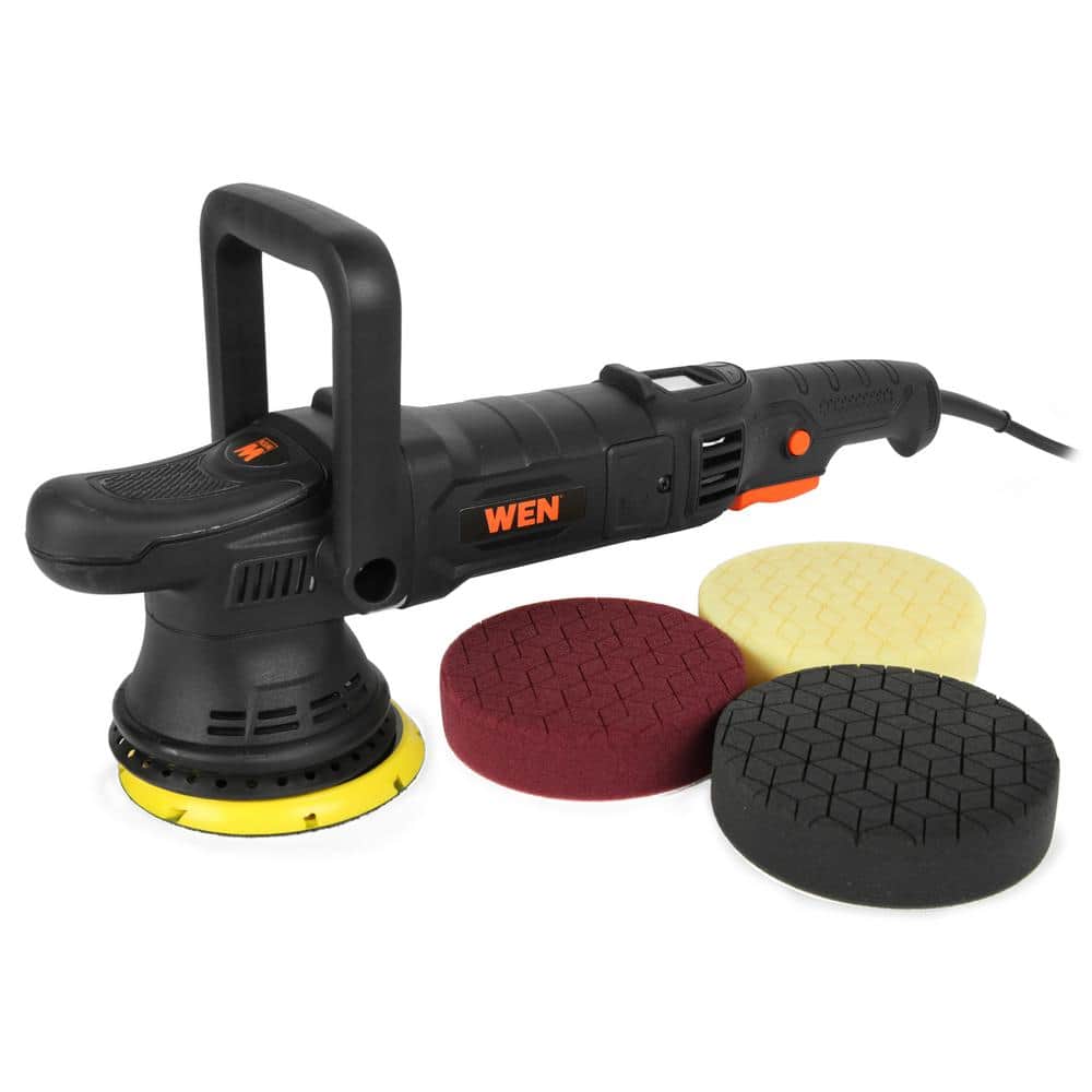 WEN 8.3 Amp Corded Dual Action Polisher, 5 in. Professional Grade with Paddle Switch 15 mm Throw and LED Display (1)