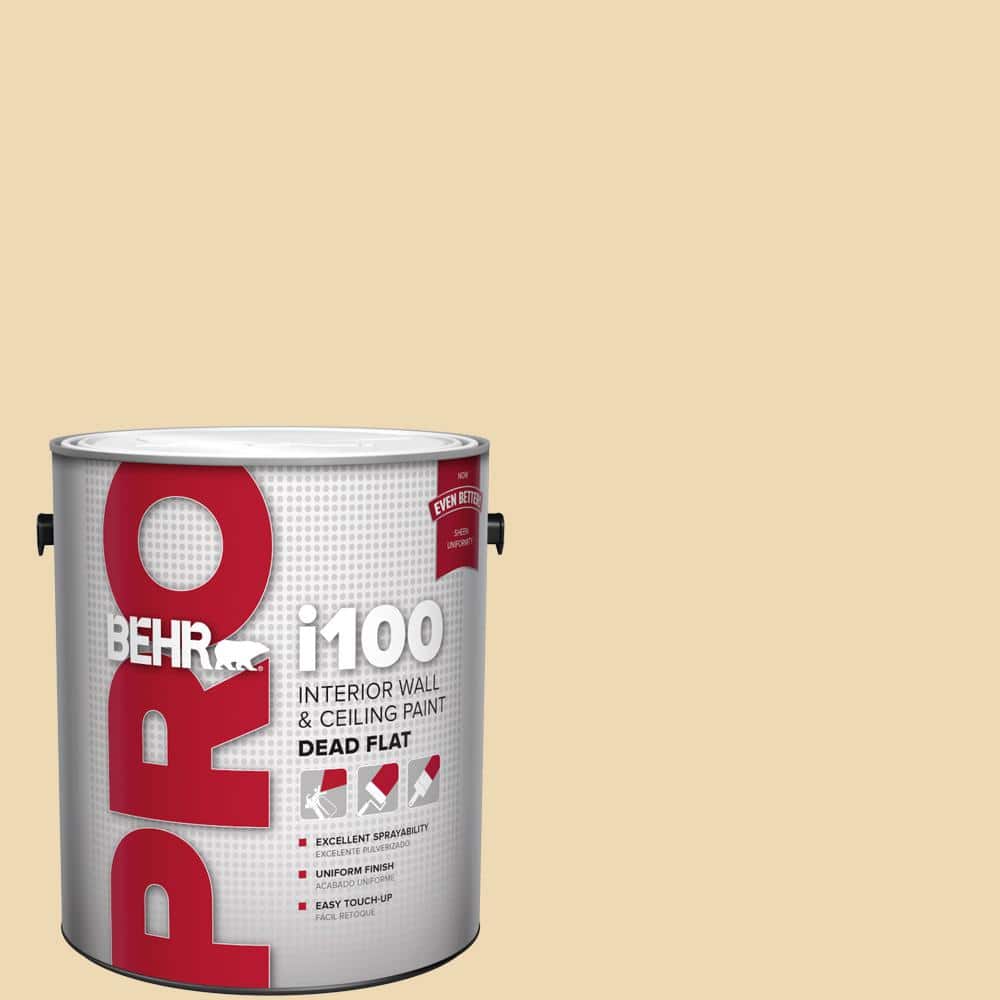 BEHR PRO 1 gal. #340E-3 Bavarian Cream Dead Flat Interior Paint