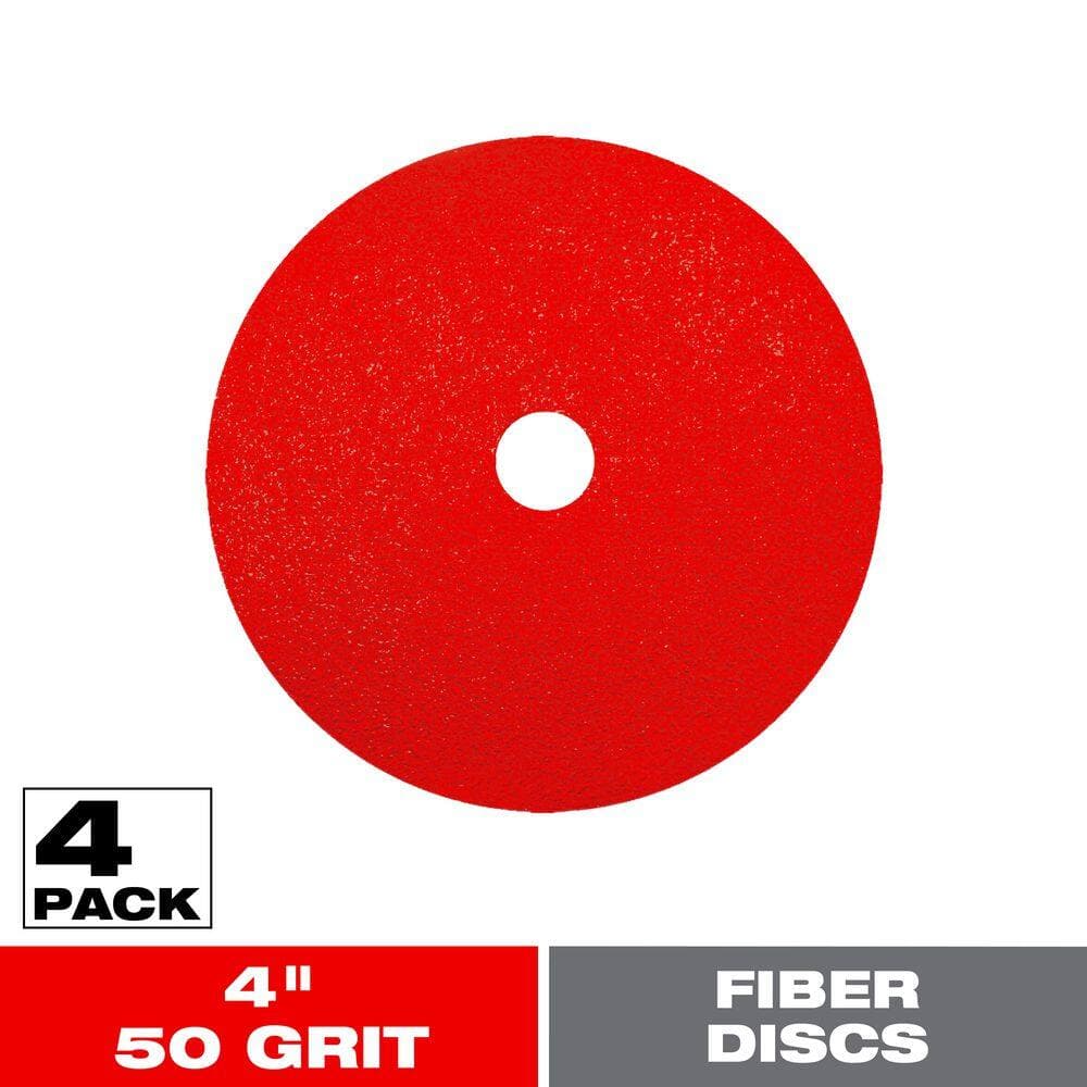 DIABLO 4 in. 50-Grit Fiber Disc (4-Pack)