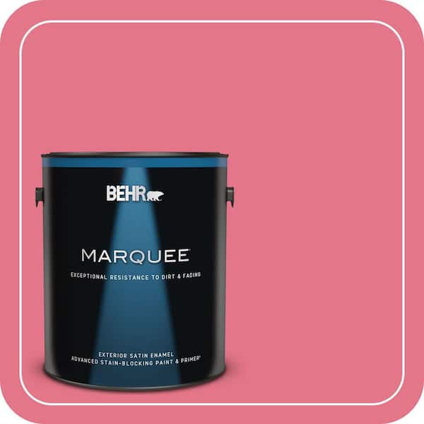 BEHR PREMIUM PLUS #120B-6 Watermelon Pink Flat Interior/Exterior Paint & Primer Color Sample (3)