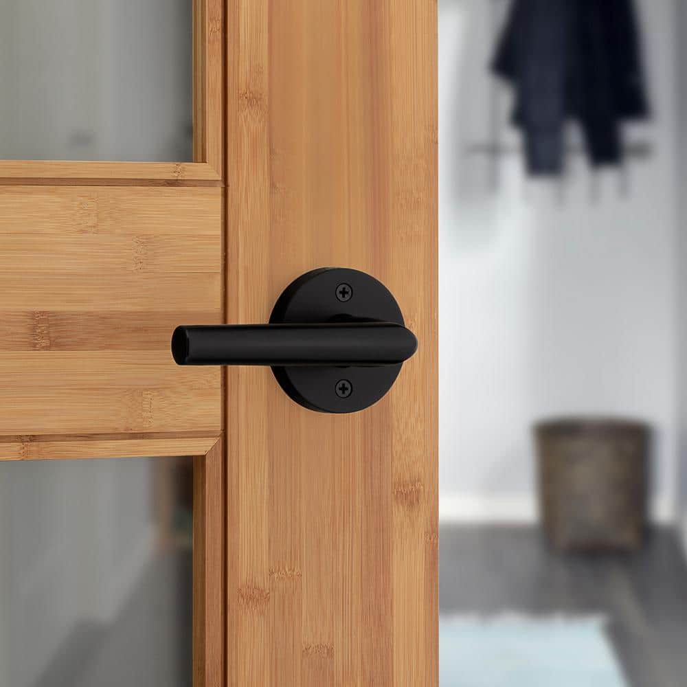 Kwikset Milan Matte Black Half-Dummy Door Handle (2)