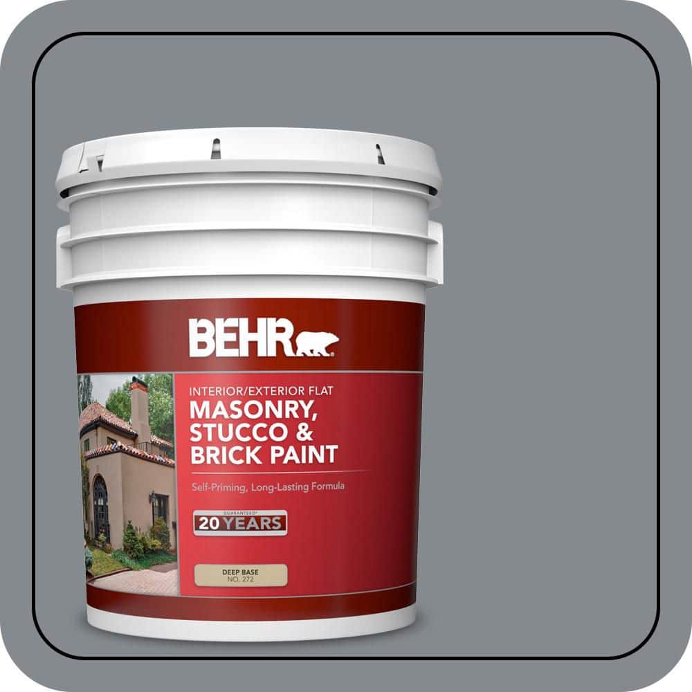 BEHR 5 gal. #PPU26-21 Overcast Flat Masonry, Stucco and Brick Interior/Exterior Paint (1)