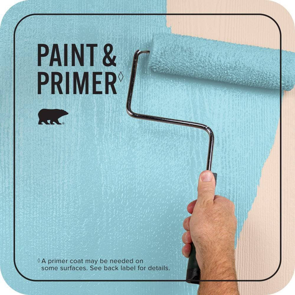 BEHR PREMIUM PLUS 1 gal. #P480-3 Cool Water Lake Flat Exterior Paint & Primer (2)