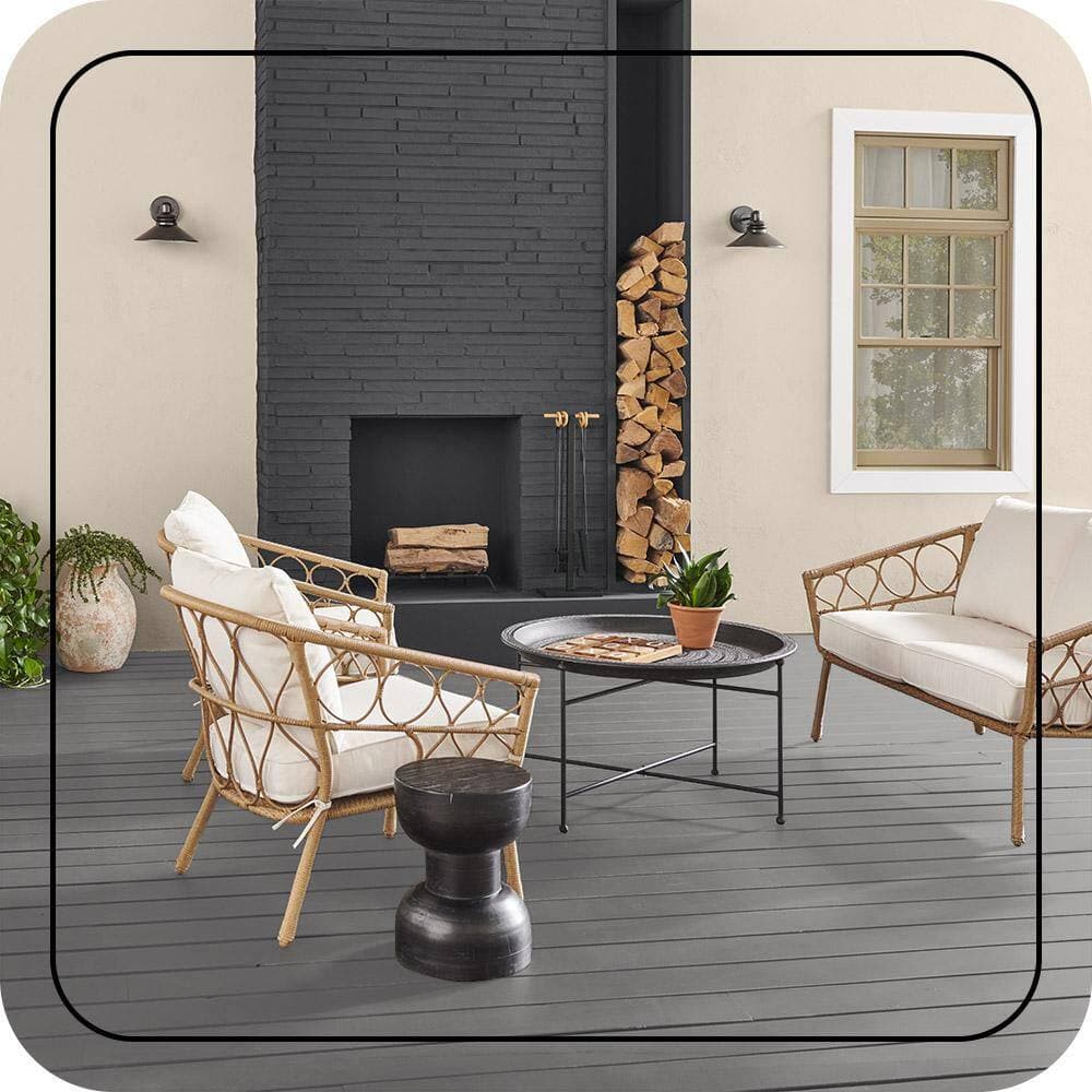 BEHR PREMIUM 1 qt. #HDC-NT-10A Dolphin Gray Solid Color Waterproofing Exterior Wood Stain and Sealer (4)