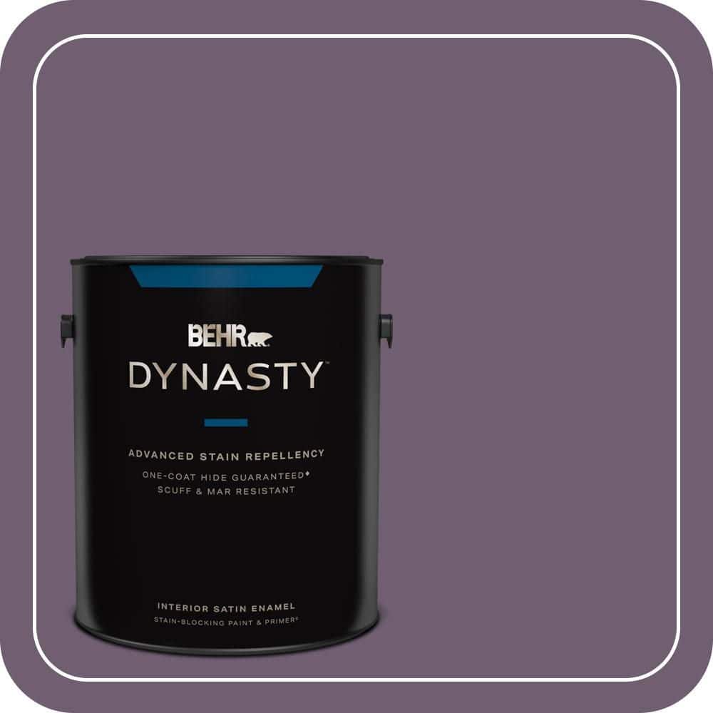 BEHR DYNASTY 1 gal. #S100-6 Blackberry Jam One-Coat Hide Satin Enamel Interior Stain-Blocking Paint & Primer