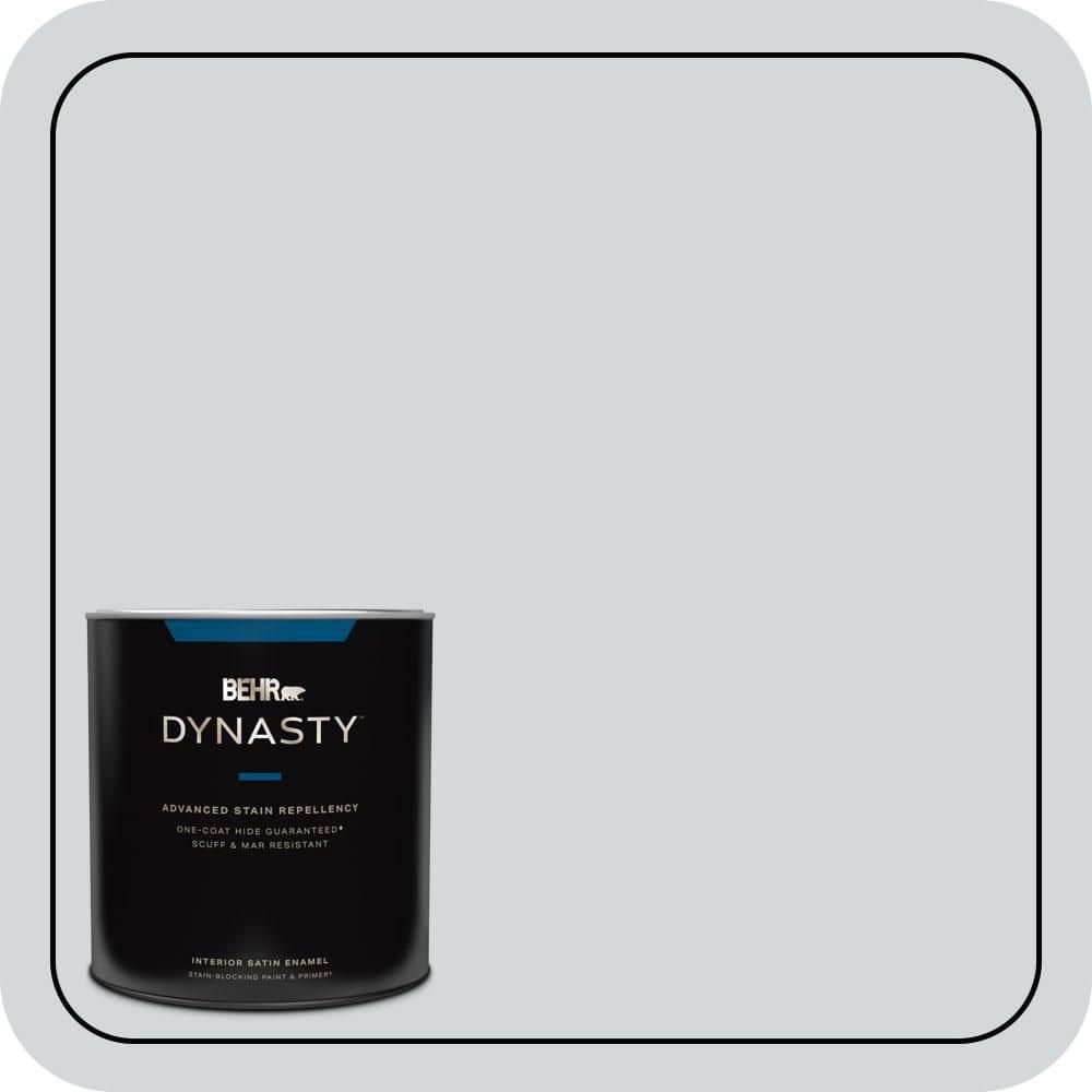 BEHR DYNASTY 1 qt. #PPU26-12 Solemn Silence Satin Enamel Interior Stain-Blocking Paint & Primer