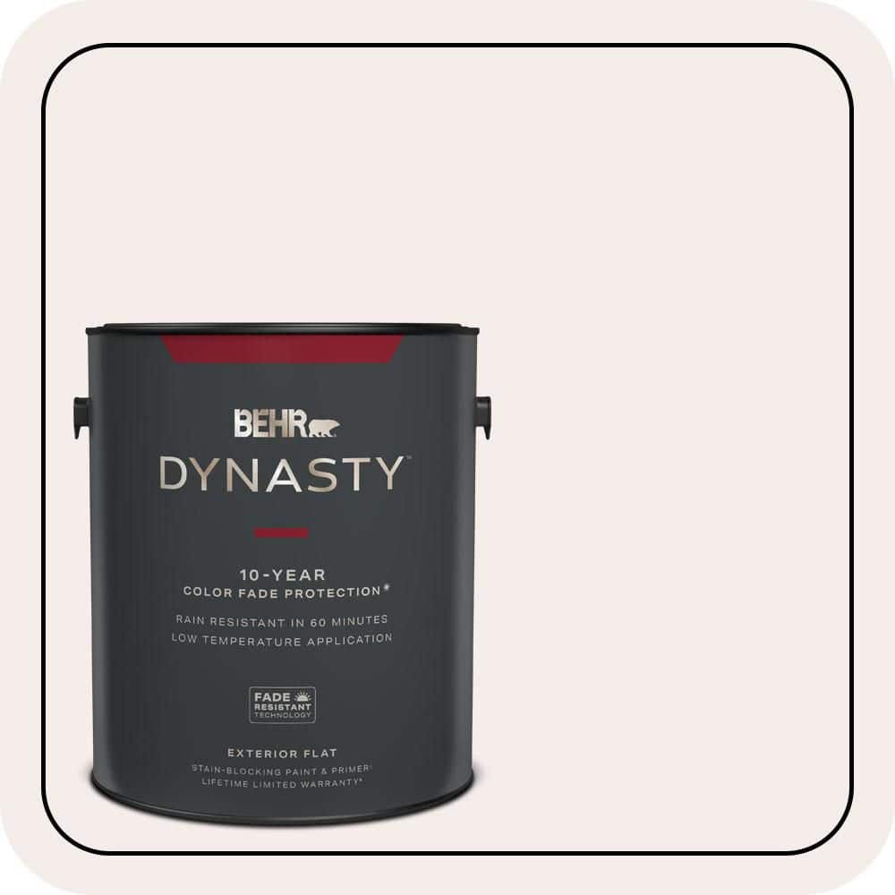 BEHR DYNASTY 1 gal. #RD-W08 Pink Mirage Flat Exterior Stain-Blocking Paint & Primer