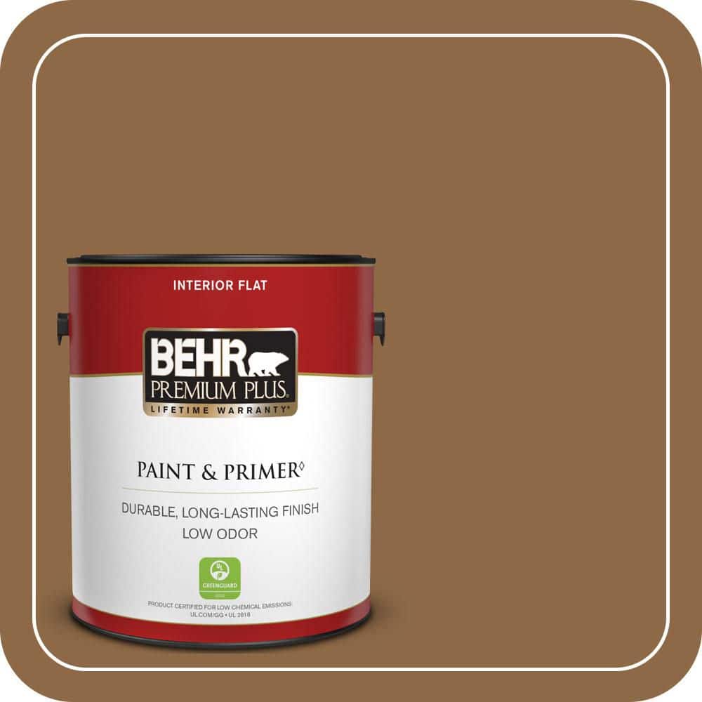 BEHR PREMIUM PLUS #270F-7 English Saddle Enamel Interior Stain-Blocking Paint and Primer (1)