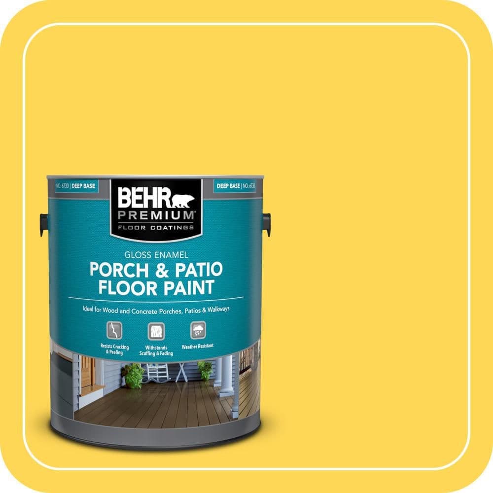 BEHR PREMIUM 1 gal. #P300-6 Buzz-in Gloss Enamel Interior/Exterior Porch and Patio Floor Paint