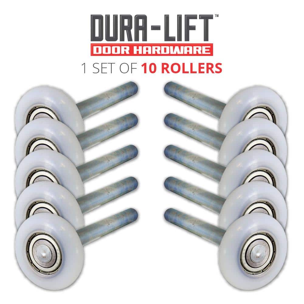 DURA-LIFT Ultra-Life 2 in. Nylon Garage Door Roller with Reinforced Bearing and 4 in. Steel Stem (10-Pack) (3)