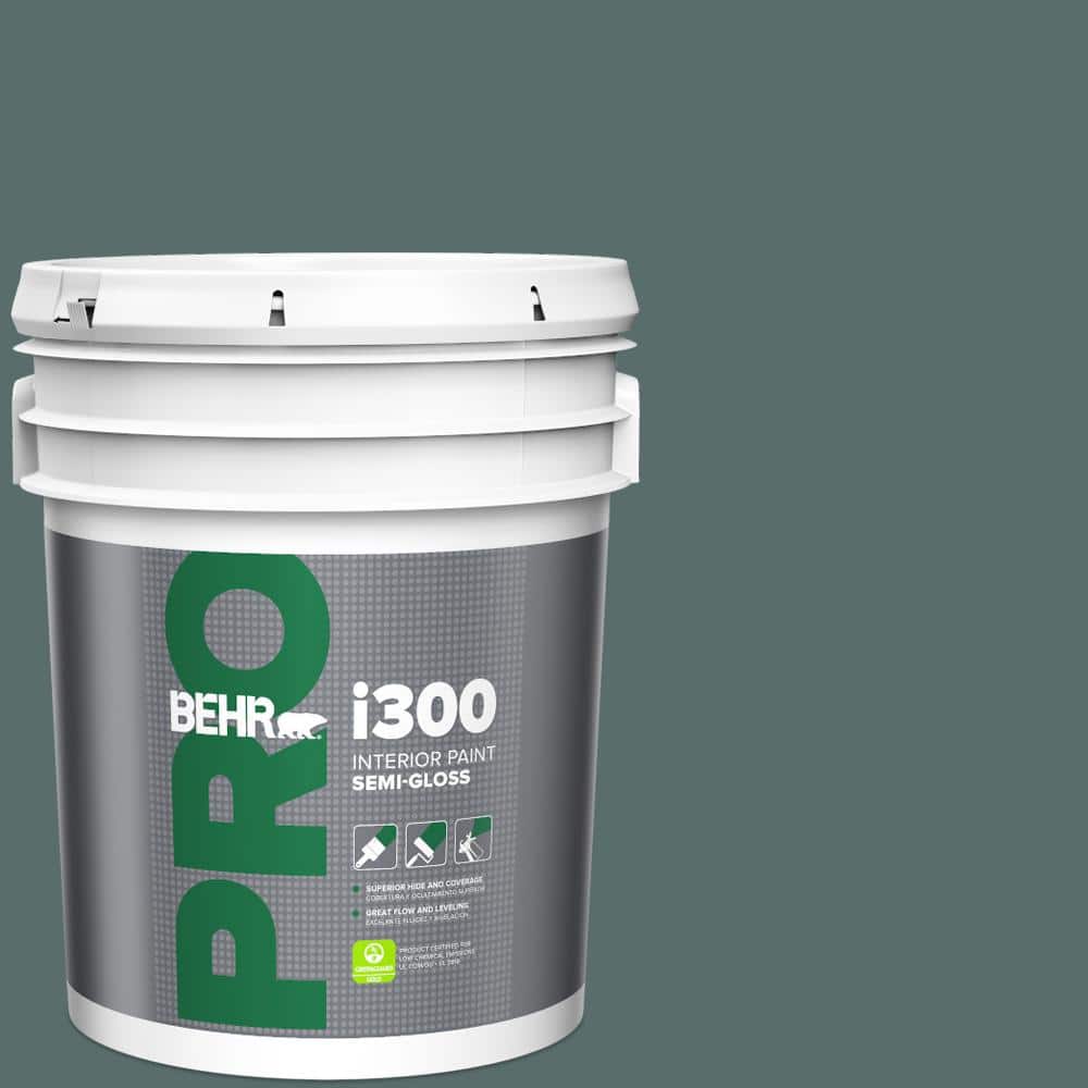 BEHR PRO 5 gal. #N430-6 Meteorological Semi-Gloss Interior Paint