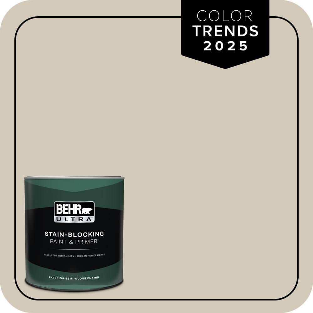 BEHR ULTRA 1 qt. Designer Collection #DC-010 Even Better Beige Semi-Gloss Enamel Exterior Paint & Primer