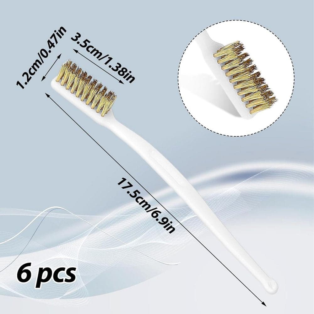 KIWDZFU 6-Pcs Wire Brush Cleaning Tool Curved Handle Scratch Wire Masonry Brush for Welding Slag and Rust Removal (2)