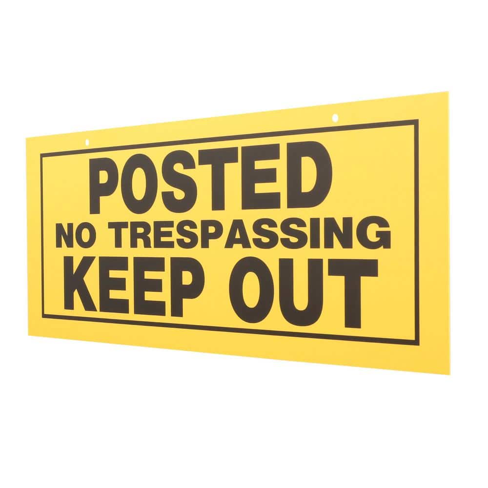 Everbilt 6 in. x 15 in. Posted No Trespassing Keep Out Sign (2)