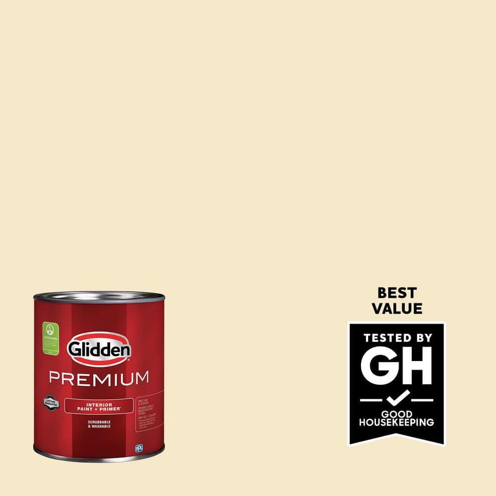 Glidden Premium 1 qt. PPG1106-1 Maiden Hair Flat Interior Latex Paint