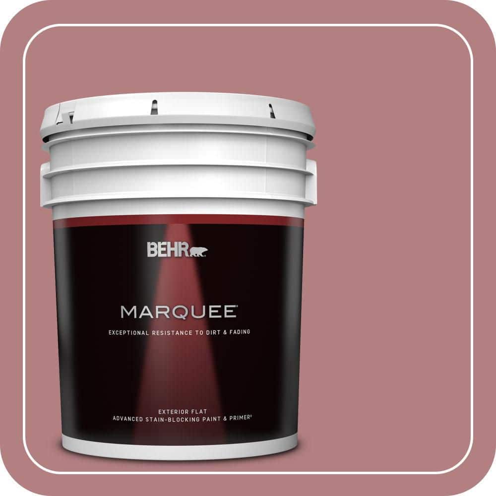 BEHR MARQUEE 5 gal. #T14-15 Minuet Rose Flat Exterior Paint & Primer (1)